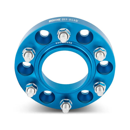 Borne Off-Road Wheel Spacers - 6x139.7 - 93.1 - 25mm - M12 - Blue Borne Off-Road