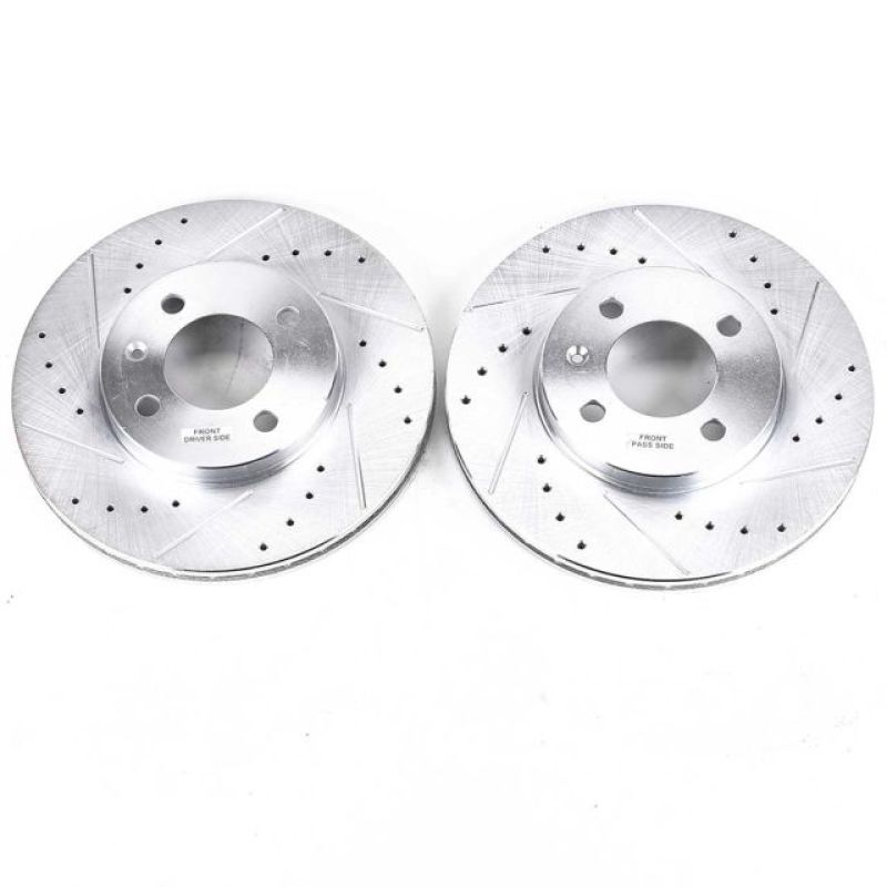 Power Stop 95-02 Volkswagen Cabrio Front Evolution Drilled & Slotted Rotors - Pair PowerStop