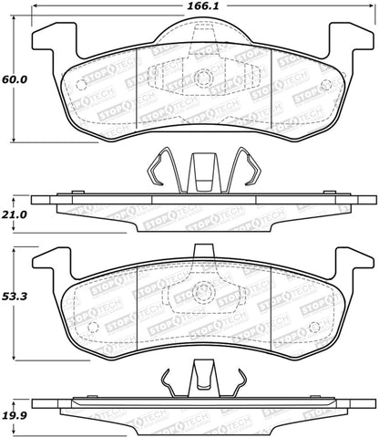 StopTech Premium Ceramic Brake Pads - 308.12790 Stoptech