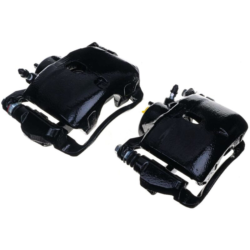 Power Stop 02-04 Honda CR-V Front Black Caliper - Pair w/Bracket PowerStop