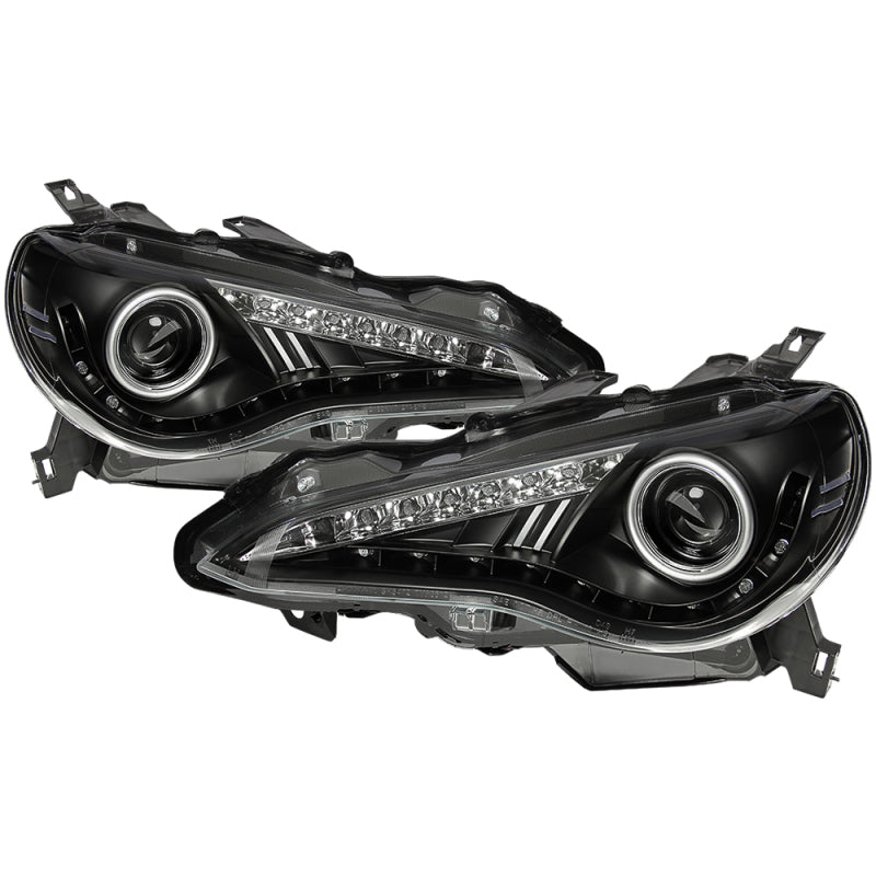 Spyder Scion FRS 12-14 Projector Headlights DRL LED Black PRO-YD-SFRS12-BK SPYDER
