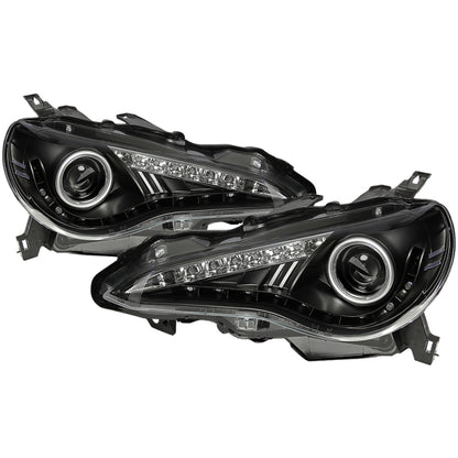 Spyder Scion FRS 12-14 Projector Headlights DRL LED Black PRO-YD-SFRS12-BK SPYDER