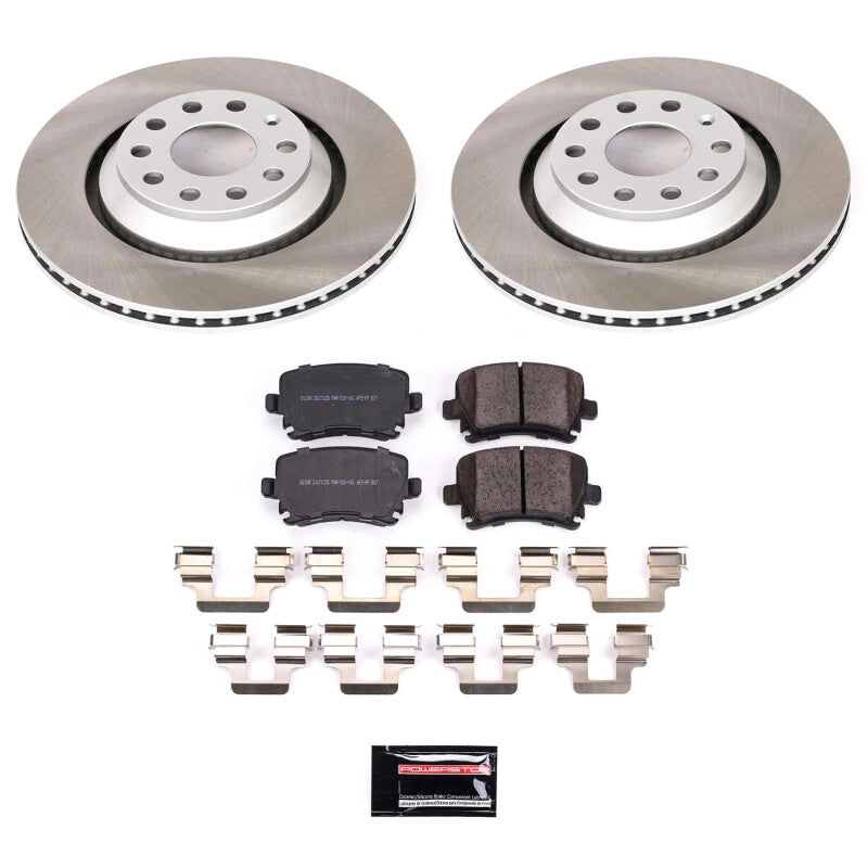 Power Stop 2008 Volkswagen R32 Rear Semi-Coated Rotor Kit PowerStop