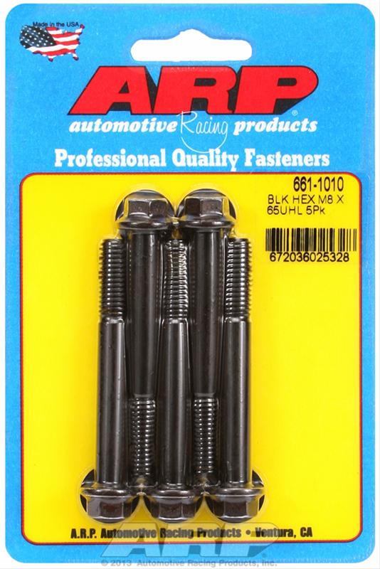 ARP M8 X 1.25 X 65 Hex Black Oxide Bolts 661-1010