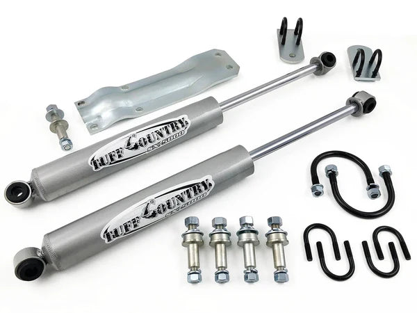 Tuff Country Dual Steering Stabilizer Kit – 1969–1987 Chevy/GMC K10 & K20 4WD In-Line Style (66170)