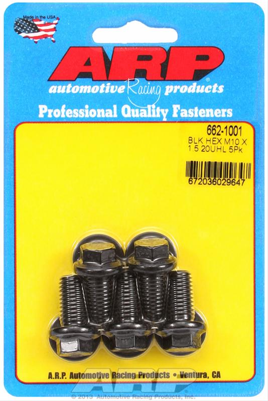 ARP M10  x 1.50 x 20 Hex Black Oxide Bolts (5/pkg)