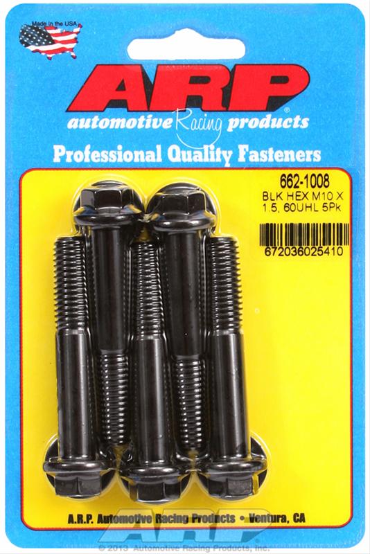 ARP M10 x 1.50 x 60 Hex Black Oxide Bolts (5/pkg)