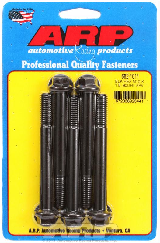 ARP M10  x 1.50 x 90 Hex Black Oxide Bolts (5/pkg)