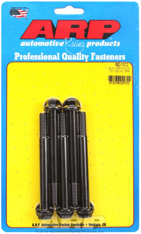 ARP M10 x 1.50 x 100 Hex Black Oxide Bolts (5/pkg)
