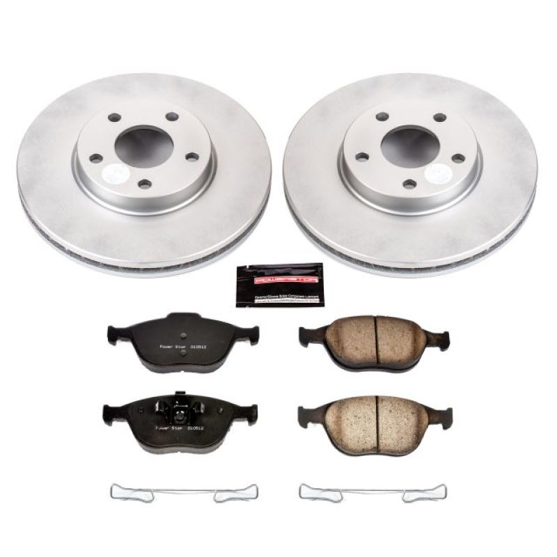 Power Stop 10-13 Ford Transit Connect Front Z17 Evolution Geomet Coated Brake Kit PowerStop