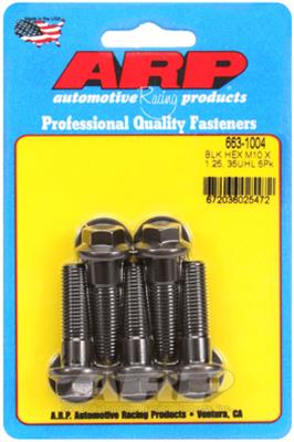 ARP M10  x 1.25 x 35 Hex Black Oxide Bolts (5/pkg)