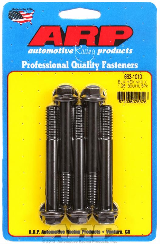 ARP M10 x 1.25 80mm UHL Hex SS Bolts (5/pkg) 663-1010