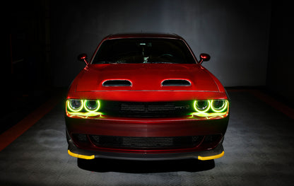 Oracle 15-21 Dodge Challenger Dynamic Surface Mount Headlight Halo Kit - ColorSHIFT - Dynamic ORACLE Lighting