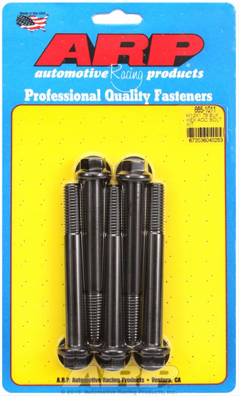 ARP M12 x 1.75 x 100 Hex Black Oxide Bolts (5/pkg)