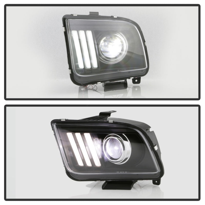 Spyder Ford Mustang 05-08 V2 High-Power LED Headlights - Black PRO-YD-FM05AP-BK SPYDER