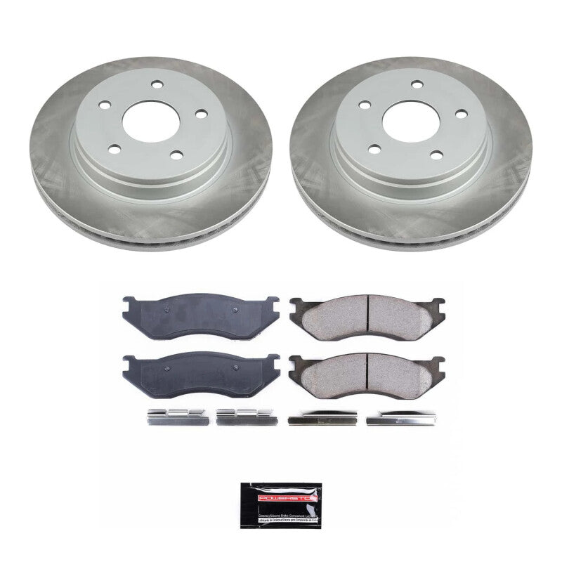 Power Stop 03-05 Dodge Ram 1500 Front Semi-Coated Rotor Kit PowerStop