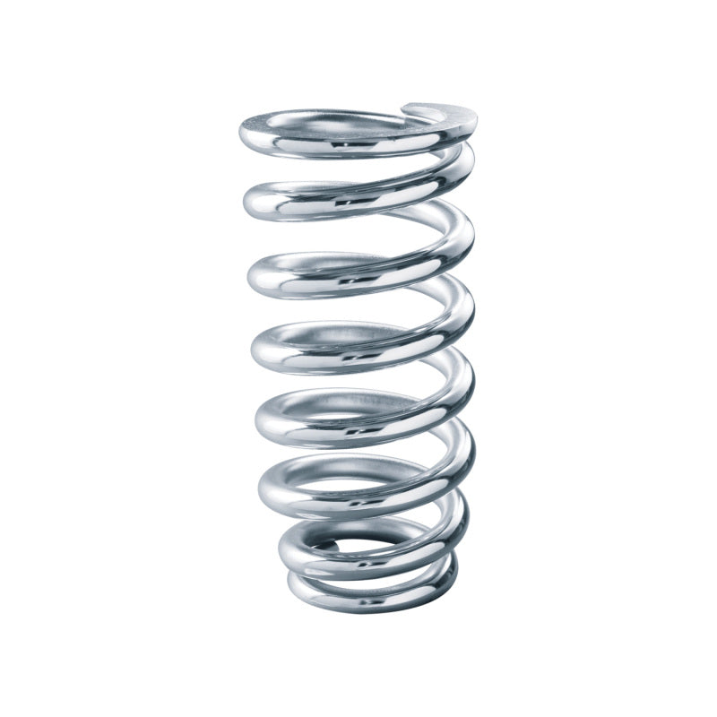 QA1 3-1/2in ID Tapered Spring - 8in Length x 500lbs/in - Chrome Plated