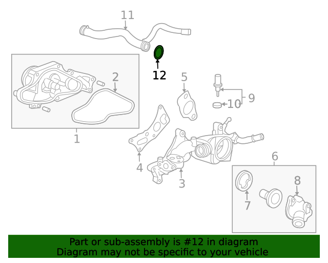 Genuine OEM Honda Connecting Pipe (31.2 x 4.1) O-Ring  (91314-PH7-003) X1