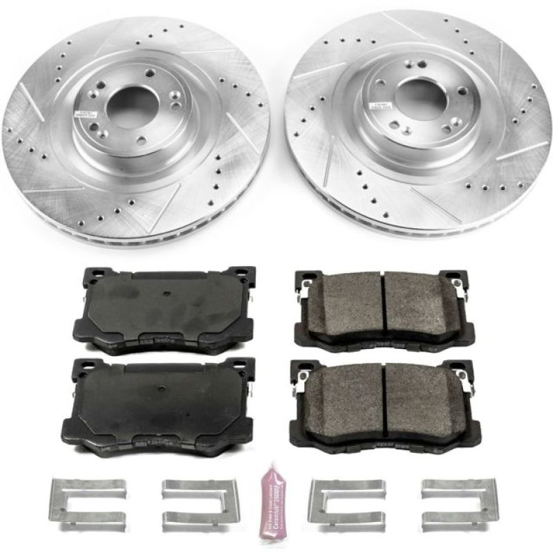Power Stop 15-16 Hyundai Genesis Front Z23 Evolution Sport Brake Kit PowerStop