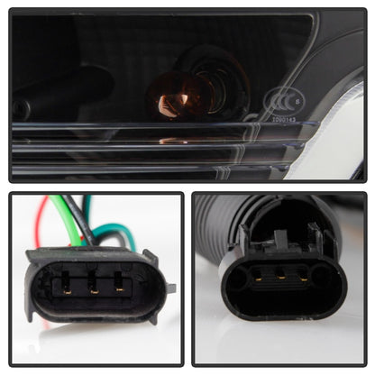 Spyder Ford F150 09-14 Halogen Light Bar Projector Headlights Black PRO-YD-FF15009PL-BK SPYDER