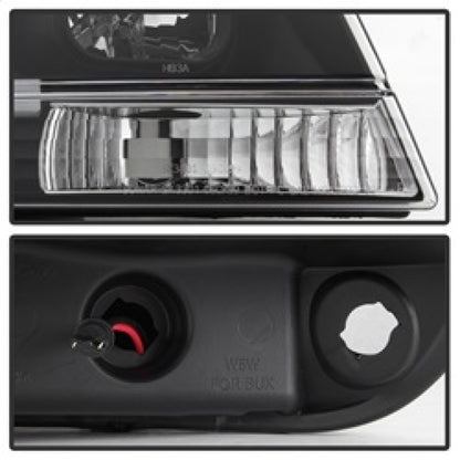 Spyder 99-04 Jeep Grand Cherokee Projector Headlights - Light Bar DRL LED - Black SPYDER