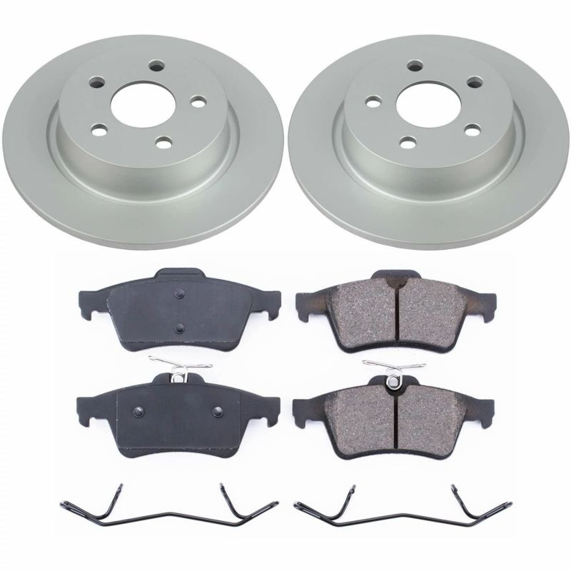 Power Stop 18-19 Ford Transit Connect Rear Z17 Evolution Geomet Coated Brake Kit PowerStop