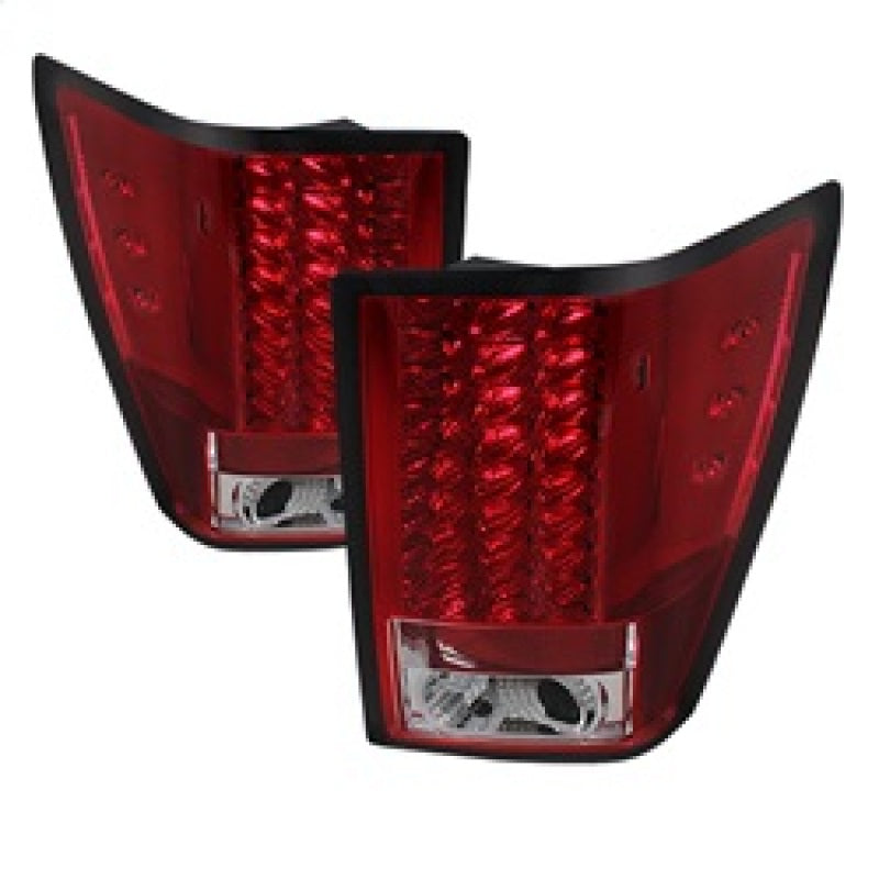 Spyder Jeep Grand Cherokee 07-10 LED Tail Lights Red Clear ALT-YD-JGC07-LED-RC SPYDER