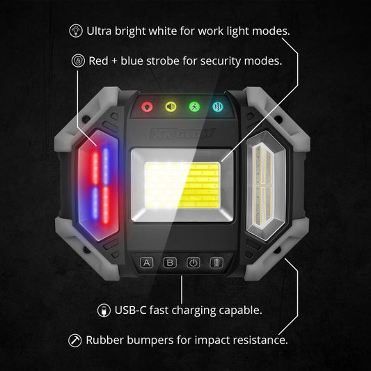 XKGlow XKdefender 7 Mode Work & Security Light without Remote - Part XK-DEF