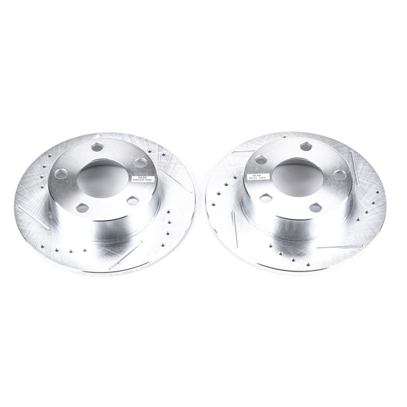 Power Stop 98-01 Audi A6 Quattro Rear Evolution Drilled & Slotted Rotors - Pair PowerStop