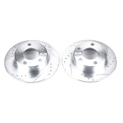Power Stop 98-01 Audi A6 Quattro Rear Evolution Drilled & Slotted Rotors - Pair PowerStop