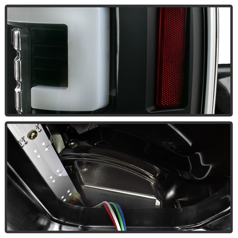 Spyder 17-18 Ford F250 (w/Blind Spot Sens./LED Model Only) LED Tail Lights-Blk ALT-YD-FS17BS-LED-BK SPYDER