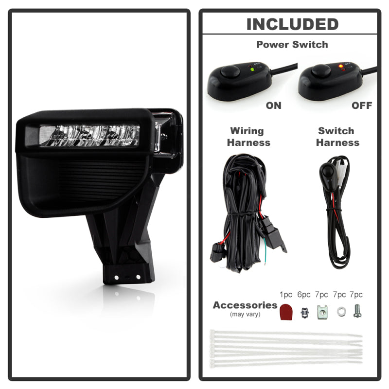 Spyder 20-22 Ford F250/F350 Super Duty OEM Full LED Fog Lights W/ Switch - Clear SPYDER