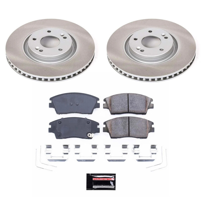 Power Stop 17-22 Kia Sportage Front Semi-Coated Rotor Kit PowerStop