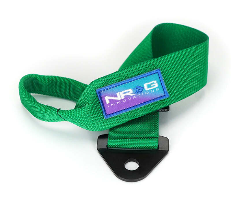 NRG Universal Tow Strap 24in Adjustable - Green - TOW-10GN