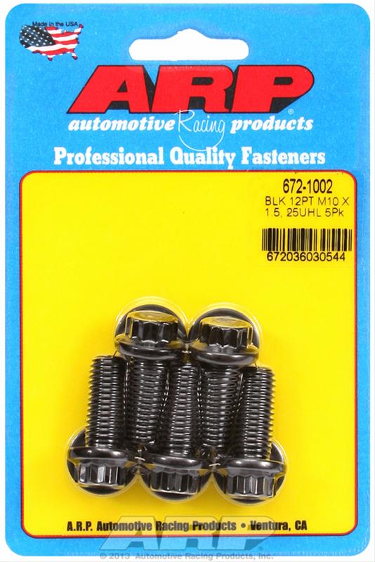 ARP M10 x 1.50 x 25 12pt Black Oxide Bolt Kit
