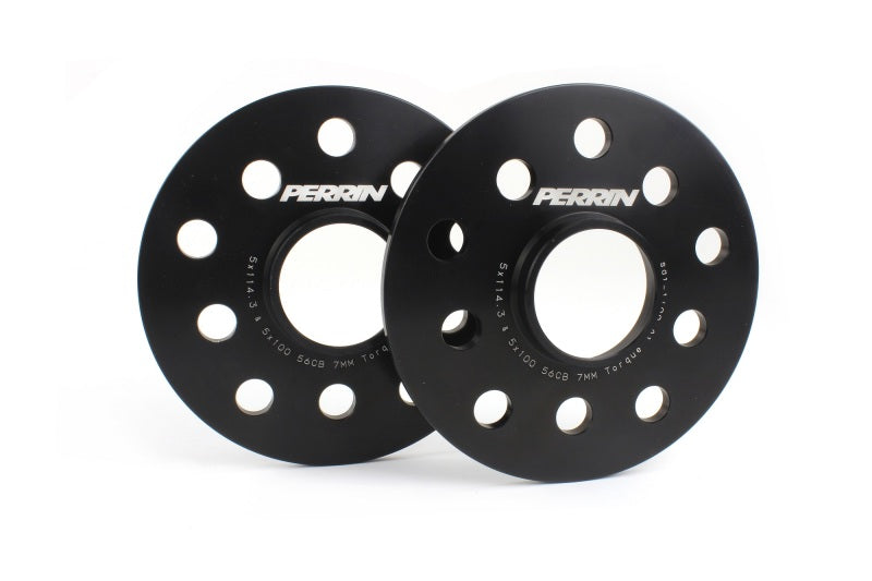 Perrin Subaru 5x114.3/5x100 7mm Slip-On Wheel Spacers - w/ 56mm Hubs (No Studs) Perrin Performance