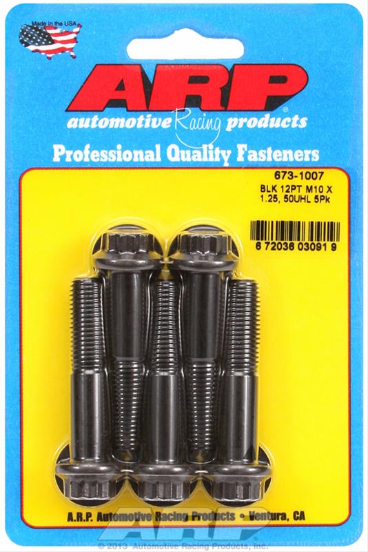 ARP M10 x 1.25 x 50 12pt Black Oxide Bolts (5/pkg)