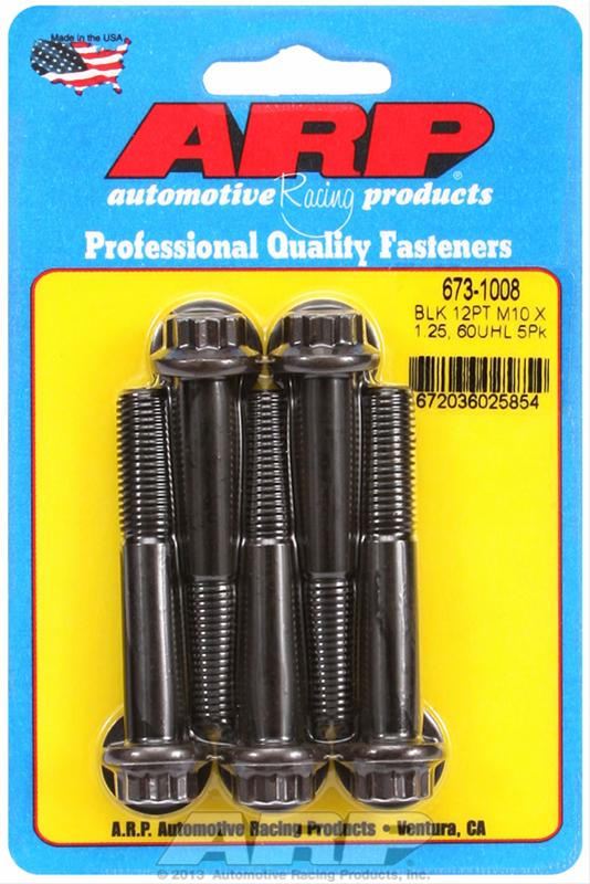 ARP M10 x 1.25 x 60 12pt Black Oxide Bolts (5/pkg)
