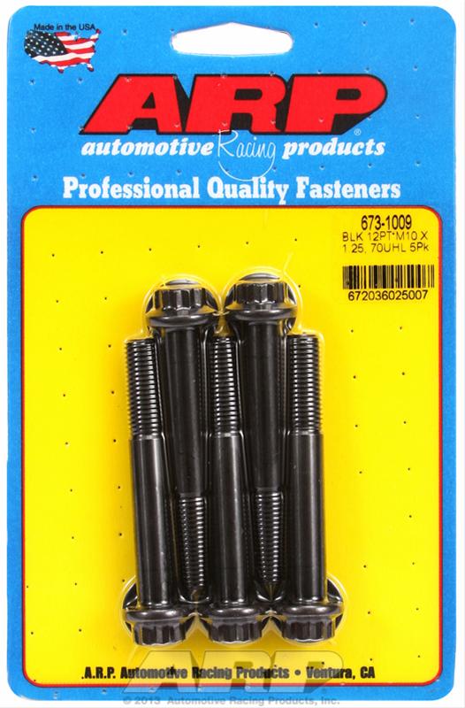 ARP M10 x 1.25 x 70 12pt Black Oxide Bolts (5/pkg)