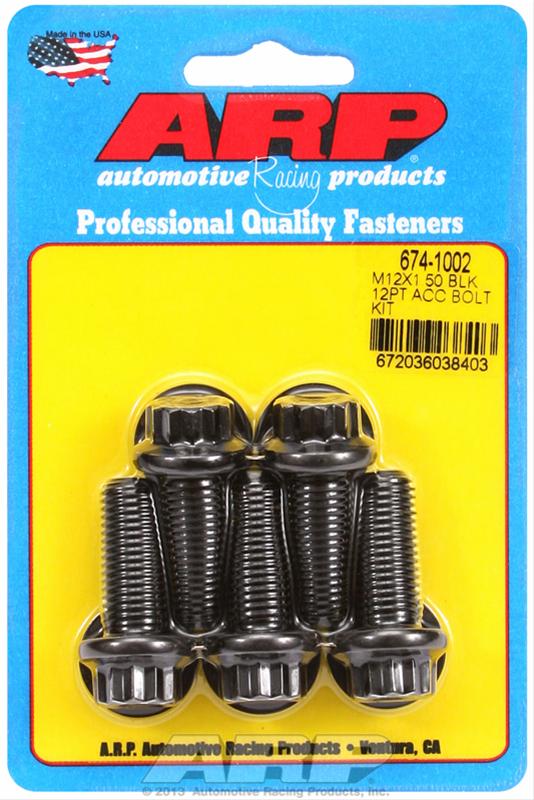 ARP M12 x 1.50 x 30 12pt Black Oxide Bolts (5/pkg)