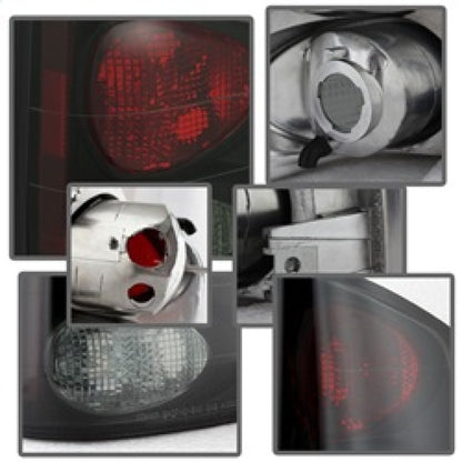 Spyder Chevy S10 94-04/Isuzu Hombre 96-00 Euro Tail Lights Blk Smke ALT-YD-CS1094-BSM SPYDER