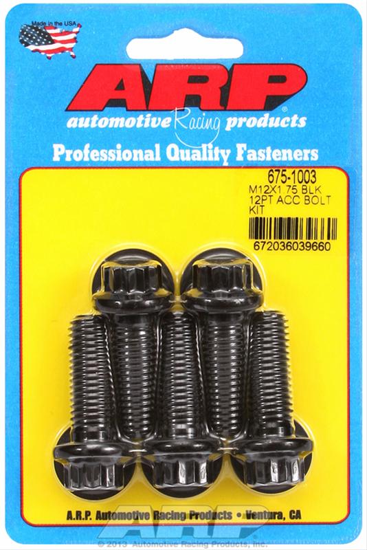 ARP M12 x 1.75 x 35 12pt Black Oxide Bolts (5/pkg)