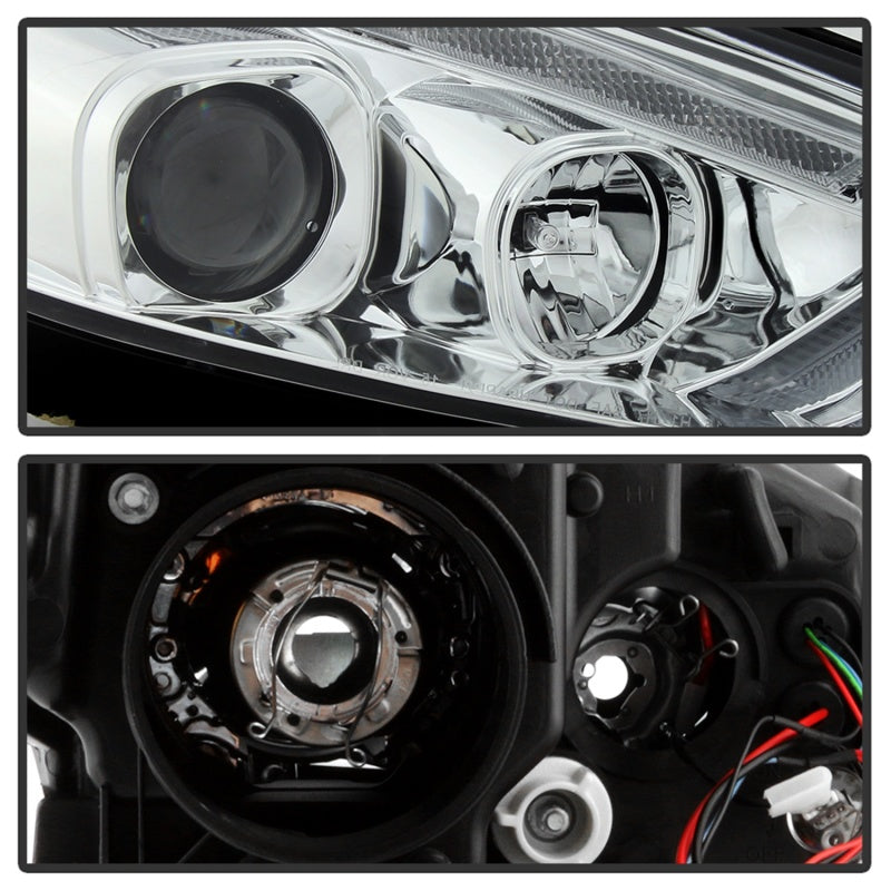 Spyder 15-18 Ford Focus Projector Headlights - Seq Turn Light Bar - Chrome PRO-YD-FF15-LBSEQ-C SPYDER