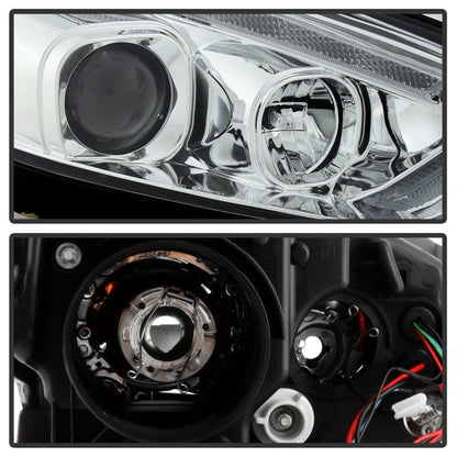 Spyder 15-18 Ford Focus Projector Headlights - Seq Turn Light Bar - Chrome PRO-YD-FF15-LBSEQ-C SPYDER