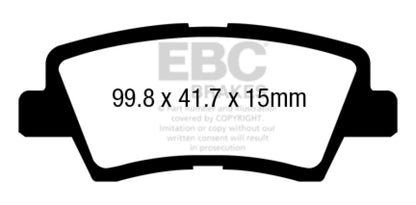 EBC YellowStuff Rear Brake Pads - DP41865R EBC
