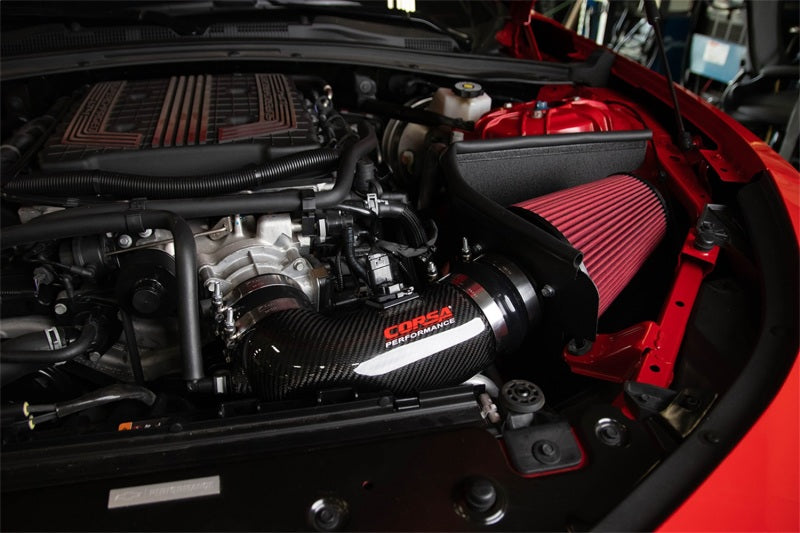 Corsa 17-21 Chevrolet Camaro ZL1 Carbon Fiber Air Intake w/ DryTech 3D No Oil Filtration CORSA Performance