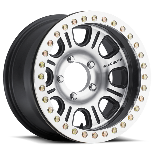 Raceline RT232 Monster BMF 17x8.5in / 6X6.5DBP BP /12mm Offset / 107.95mm Bore - Satin Blk Machined