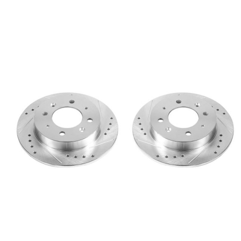 Power Stop 04-09 Kia Spectra Rear Evolution Drilled & Slotted Rotors - Pair PowerStop