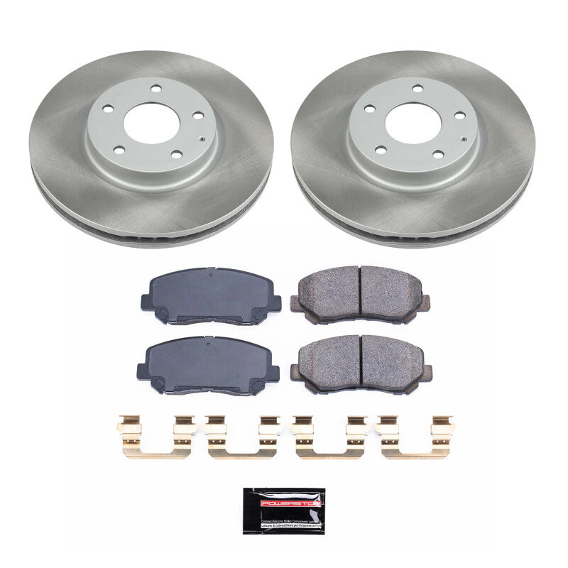 Power Stop 13-15 Mazda CX-5 Front Semi-Coated Rotor Kit PowerStop