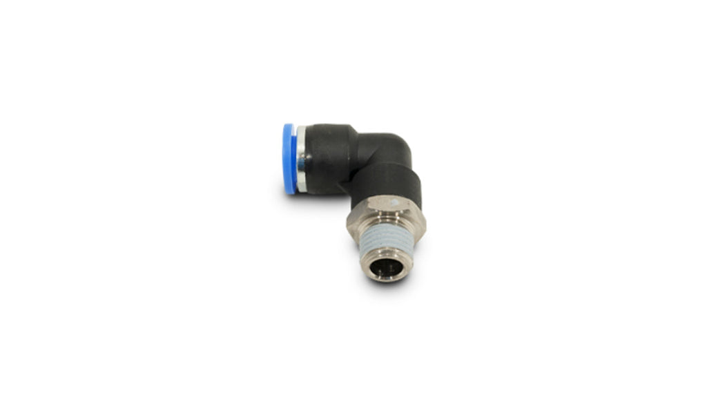 Vibrant Male 90 Degree Swivel Elbow Push Lock Vacuum Fitting For (0.250 OD / 1/8 NPT) - 2667